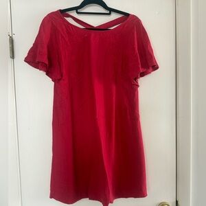 LOFT Vibrant Red Mini Dress